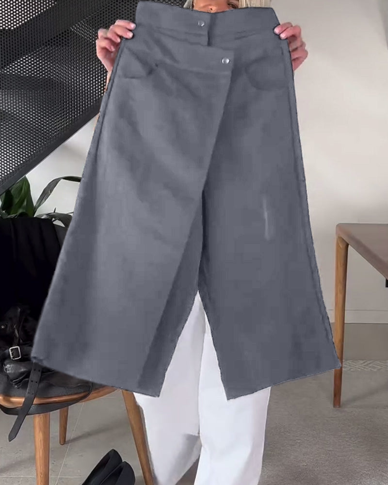 Lässige Asymmetrische Damen Freizeithose
