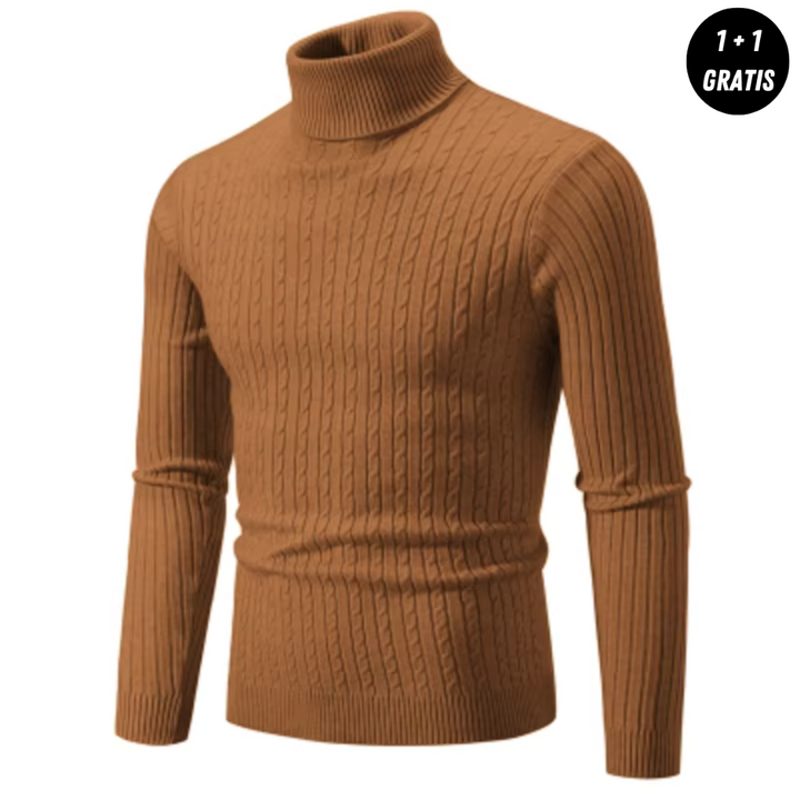 ENZO Warmer Damen Strickpullover mit Rollkragen