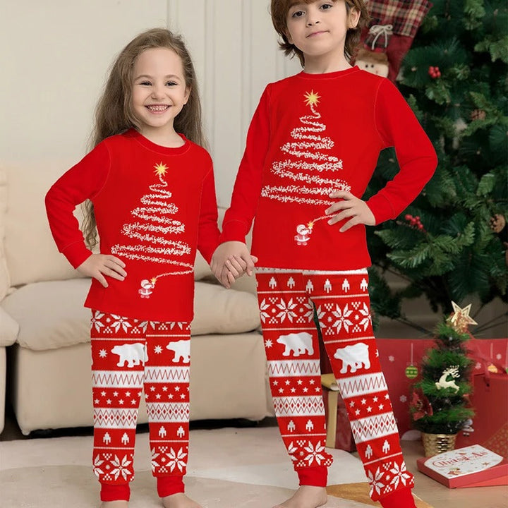 Festlicher Damen Weihnachts-Schlafanzug im Partnerlook
