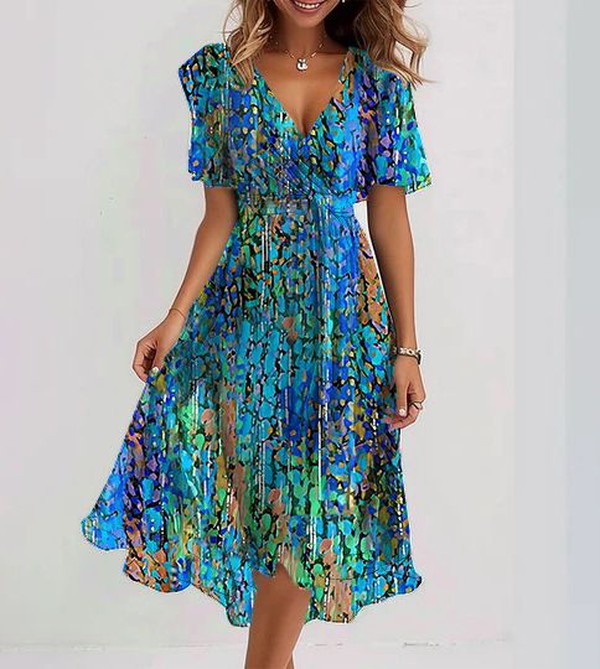 Clara Elegantes Damen Midi-Kleid