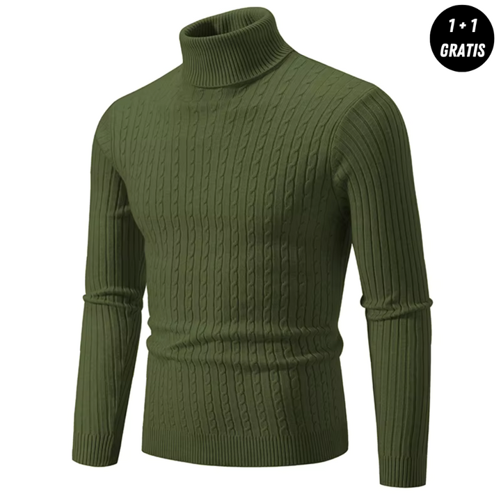 ENZO Warmer Damen Strickpullover mit Rollkragen