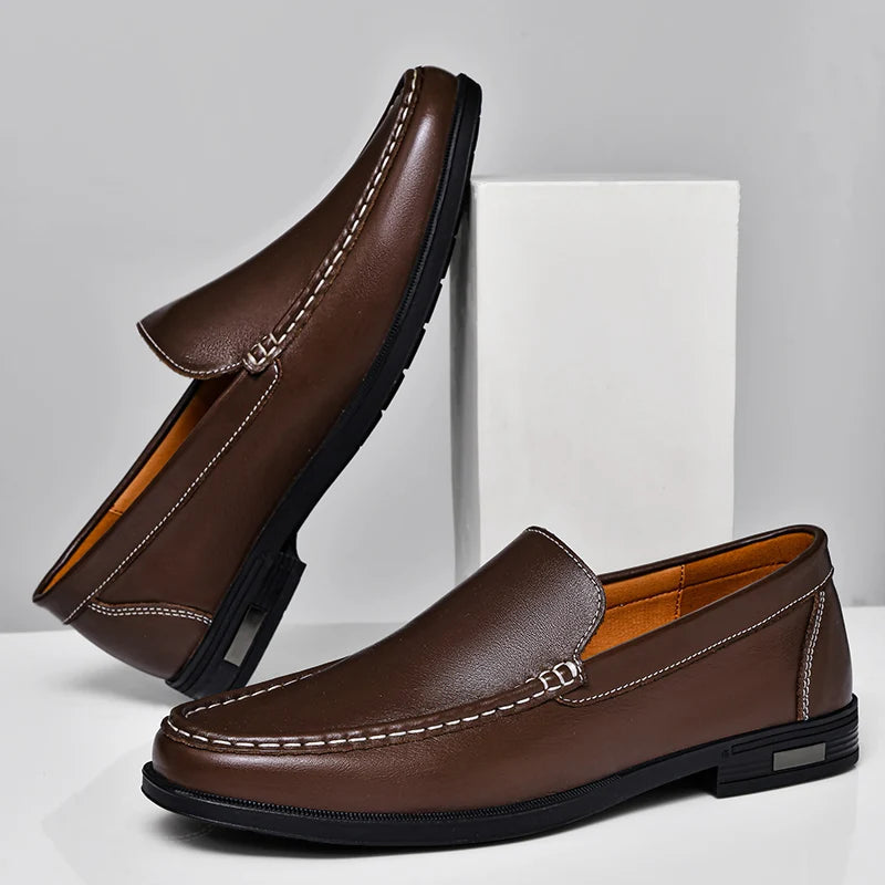Klassische Echtleder Damen Loafer
