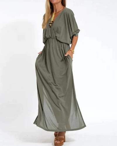 Zeitloses Vintage Damen Maxikleid