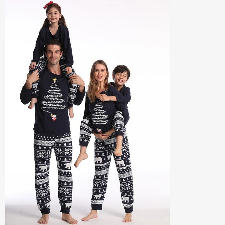 Festlicher Damen Weihnachts-Schlafanzug im Partnerlook