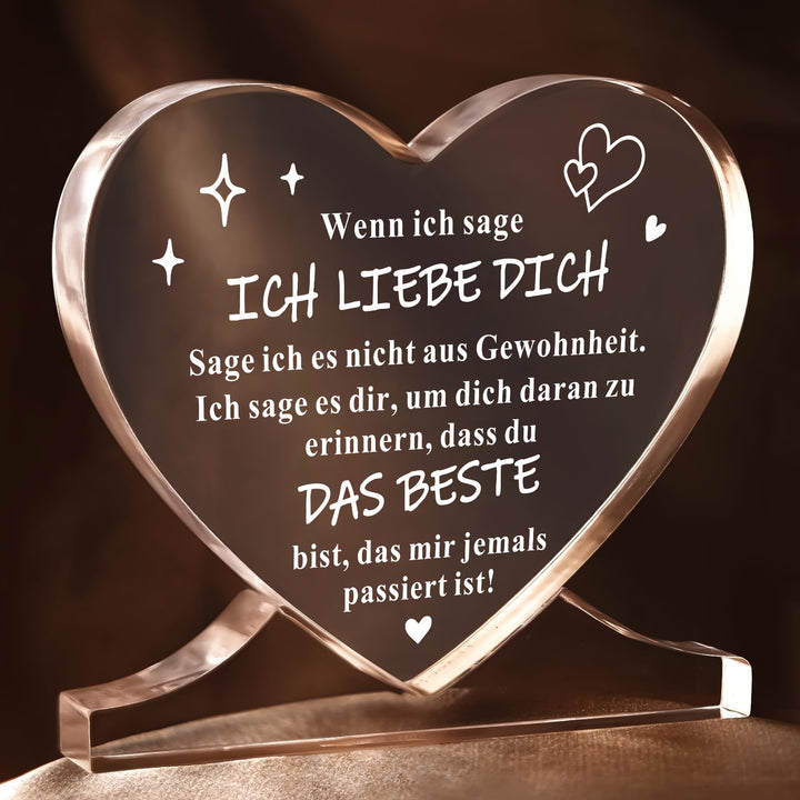 Romantische Damen Herzform-Acryl-Dekoration