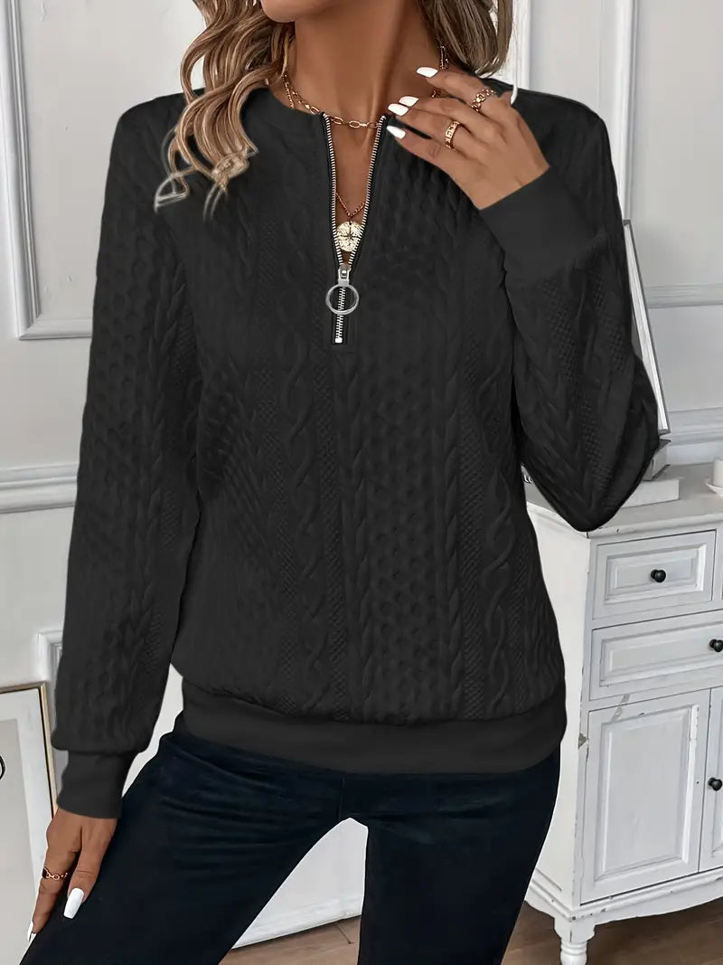 Lucia Sportlicher Damen Reißverschluss-Pullover