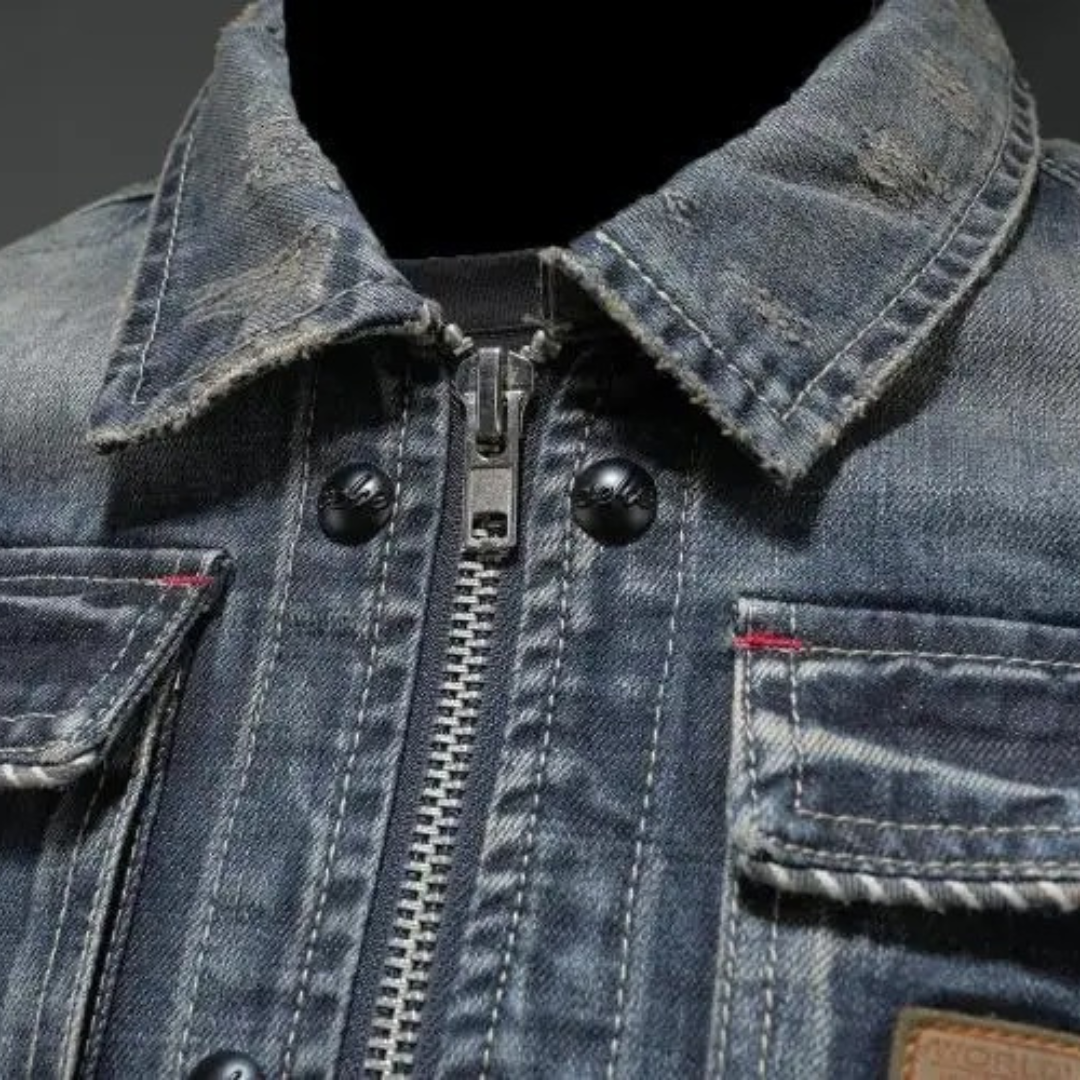 Lorenzo Klassische Herren Jeansjacke