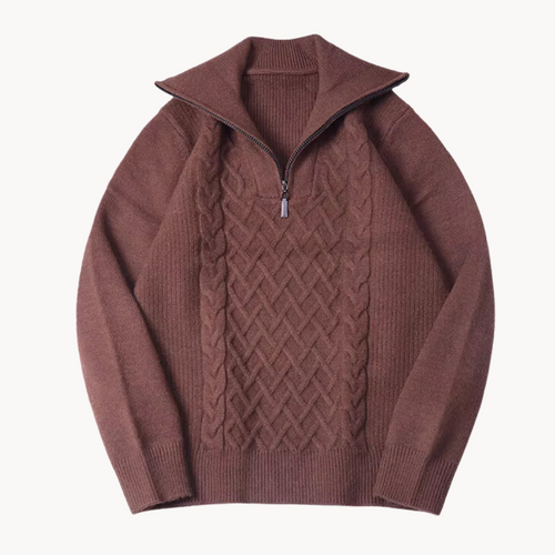 Klassischer Herren Zip-Pullover