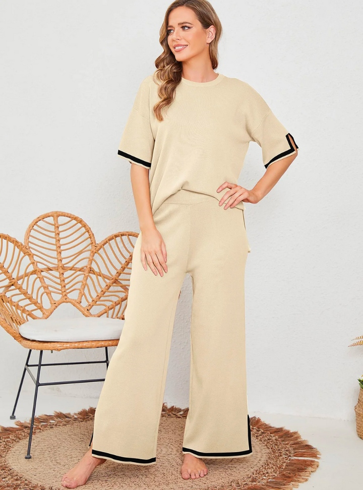 Bequemes Strick-Loungewear-Set Damen