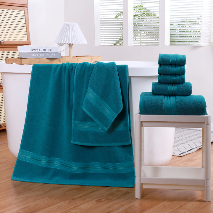 Weiche Damen Badetuch-Set 8-teilig