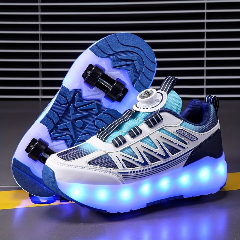 Sportliche Kinder Rollschuhe mit LED-Licht
