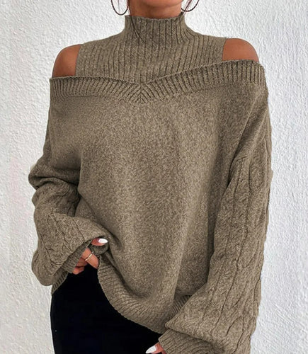 Trendiger Damen Off-Shoulder-Pullover