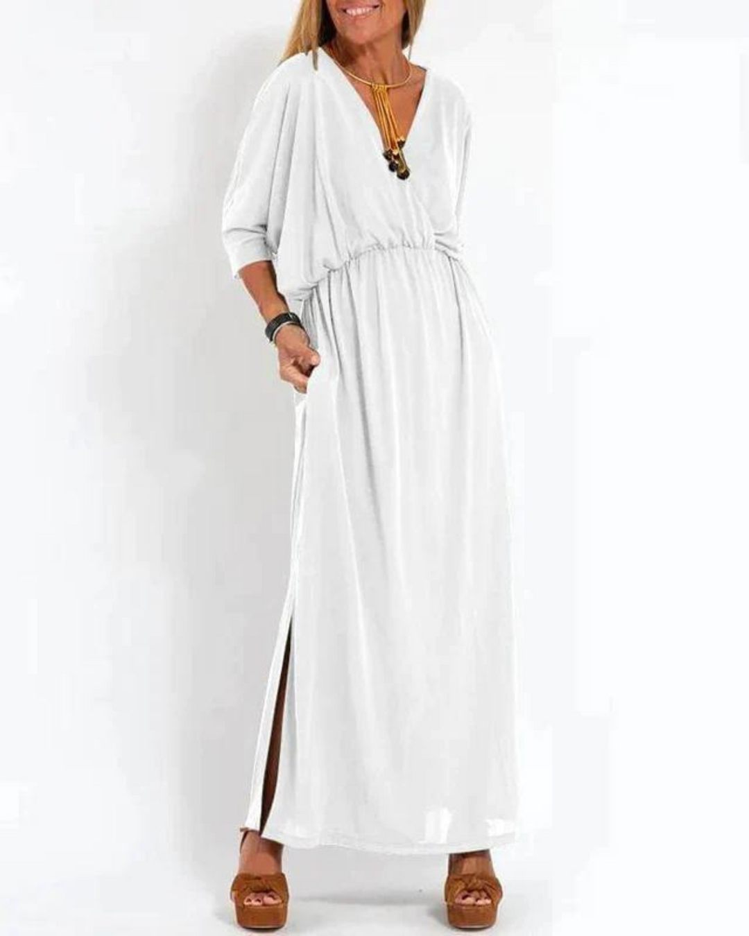 Zeitloses Vintage Damen Maxikleid