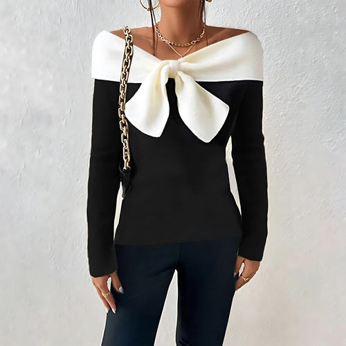 Eleganter Damen Pullover mit V-Ausschnitt