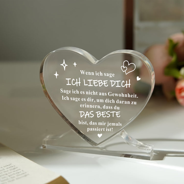 Romantische Damen Herzform-Acryl-Dekoration