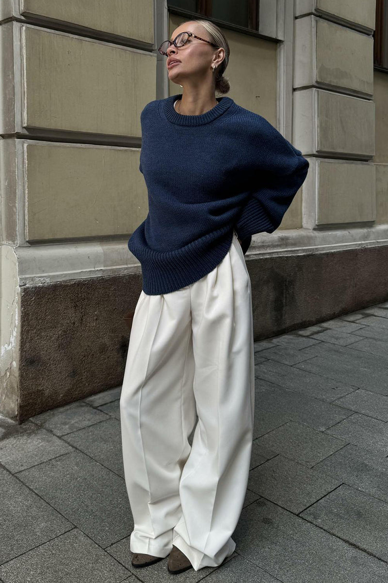 Lässiger Oversize Damen Strickpullover