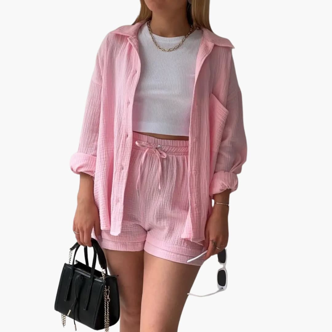 Lässiges Damen Sommer-Zweiteiler-Set