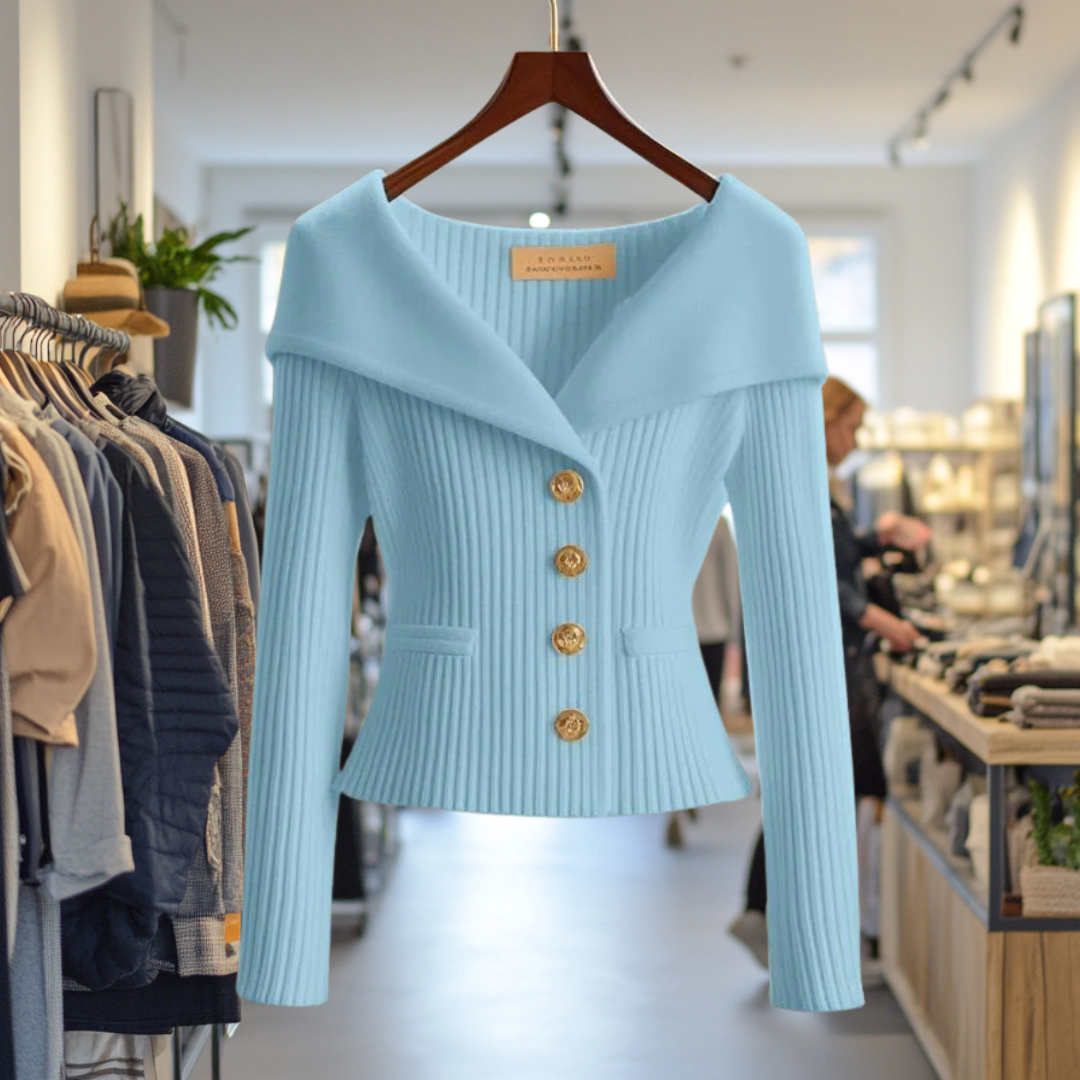 Juliana Eleganter Damen Strickjacke mit Knöpfen