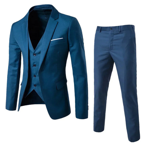 Klassischer Eleganter Herren Dreiteiler Anzug