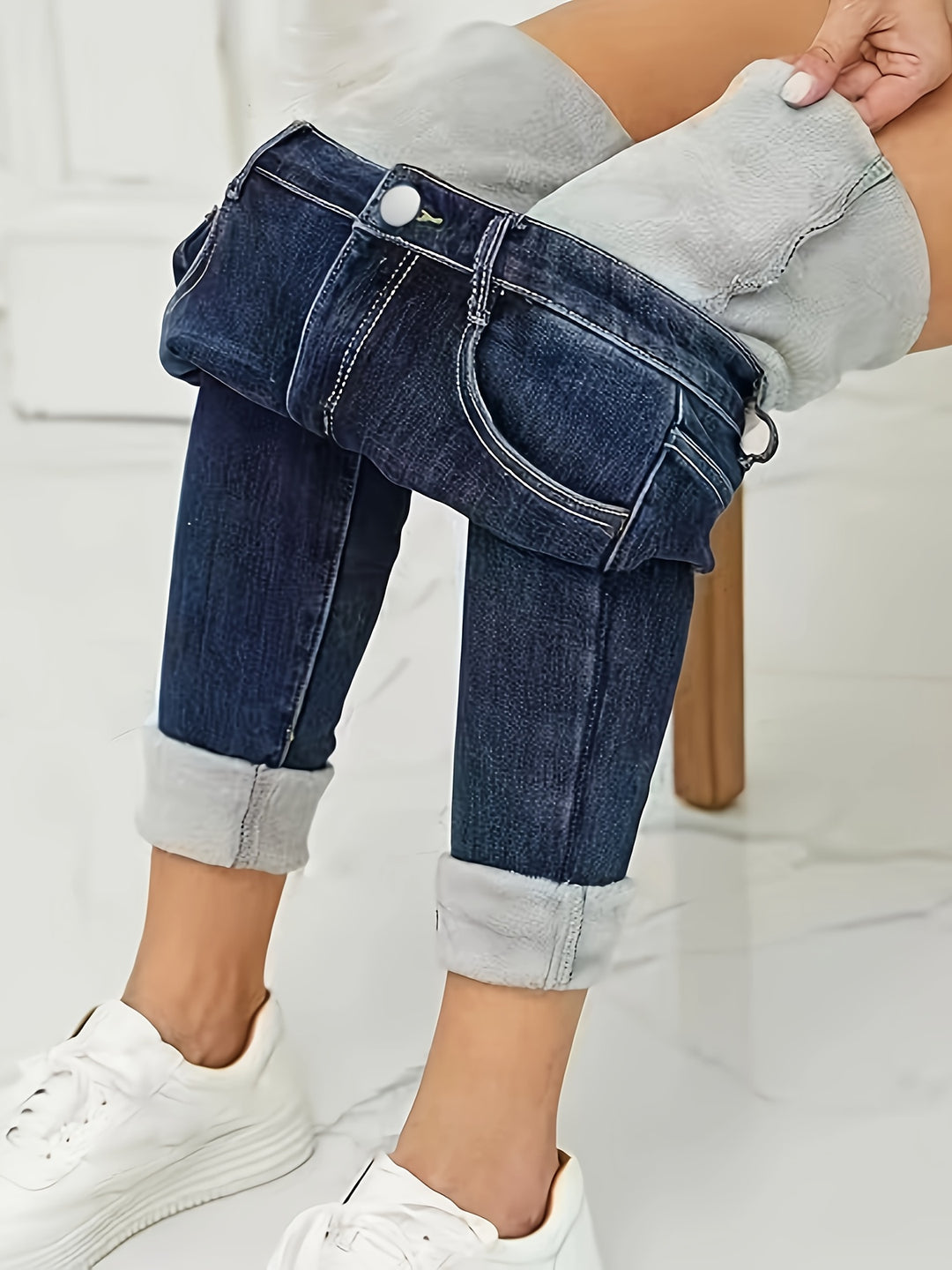 Warm gefütterte Damen Winterjeans