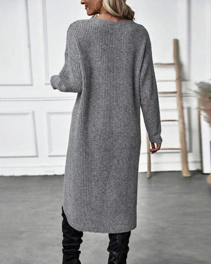 Bequemer Oversized Damen Longpullover