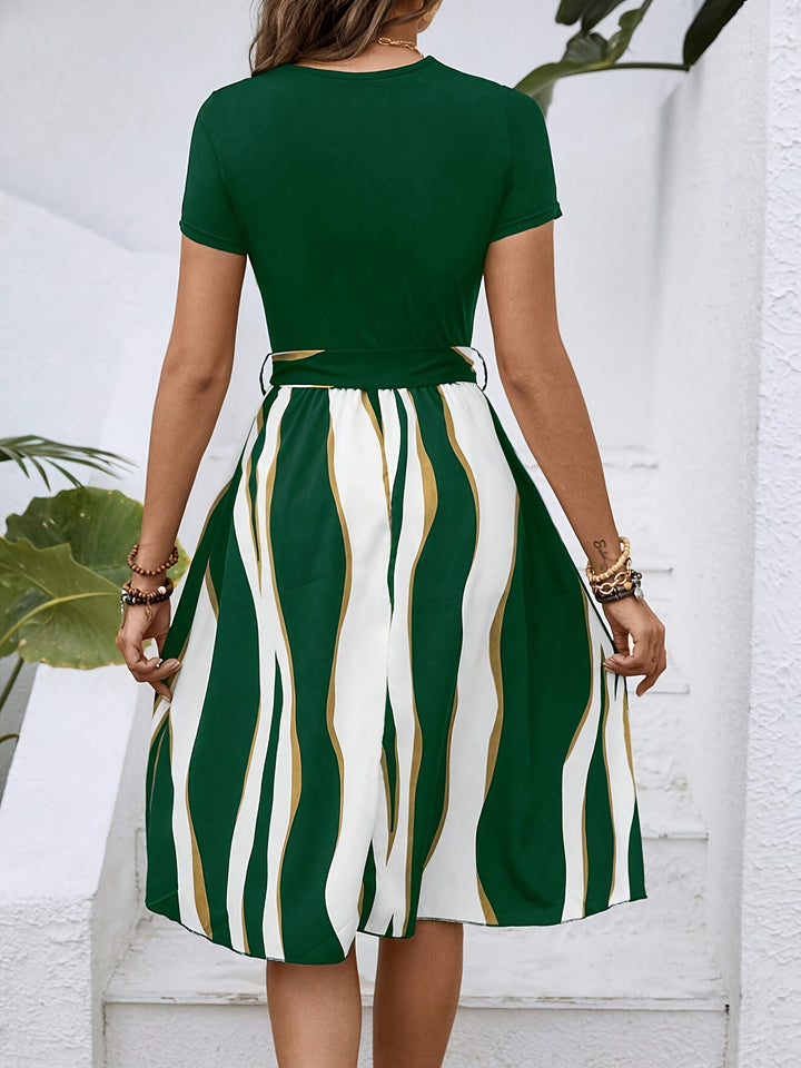 Elegant Damen A-Linien Midi-Kleid