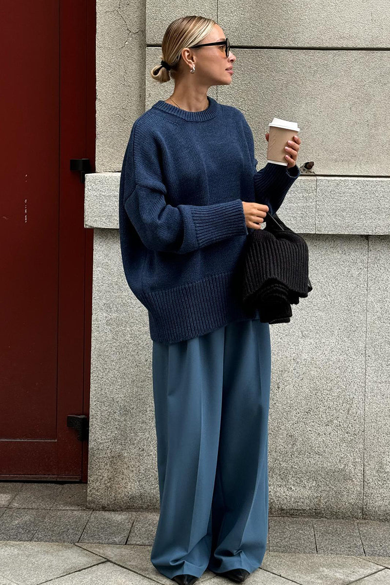 Lässiger Oversize Damen Strickpullover