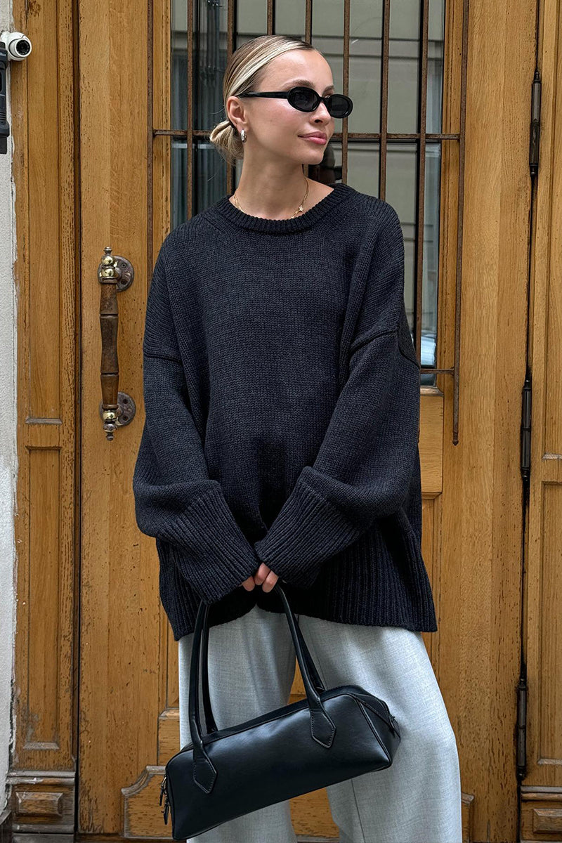 Lässiger Oversize Damen Strickpullover