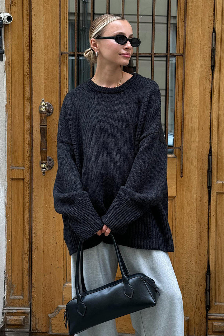 Lässiger Oversize Damen Strickpullover