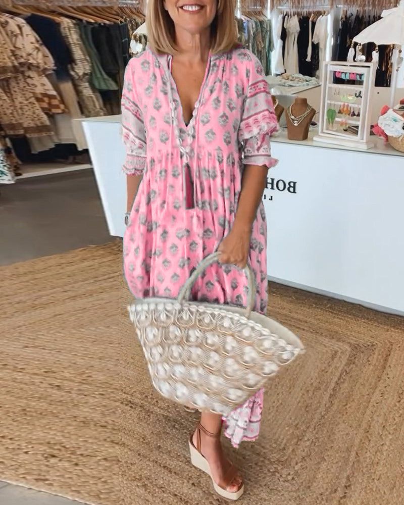 Lässiges Damen Freizeitkleid mit Print