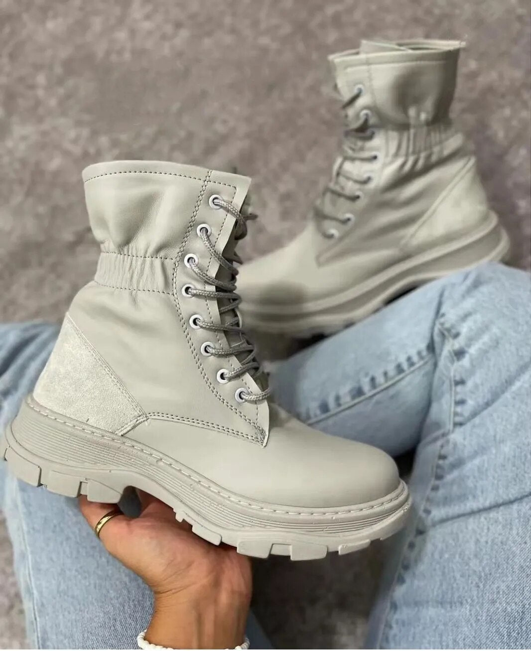 Warme Damen-Schneestiefel mit dicker Sohle