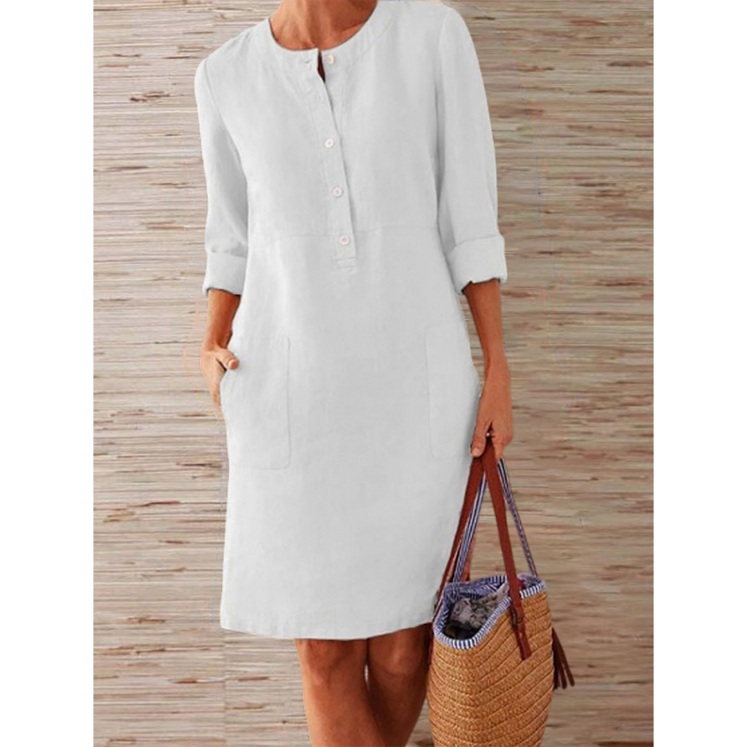 Elegantes Langarm Damen Kleid