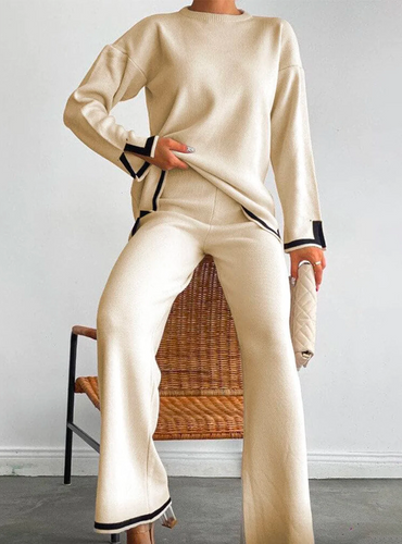 Bequemes Strick-Loungewear-Set Damen