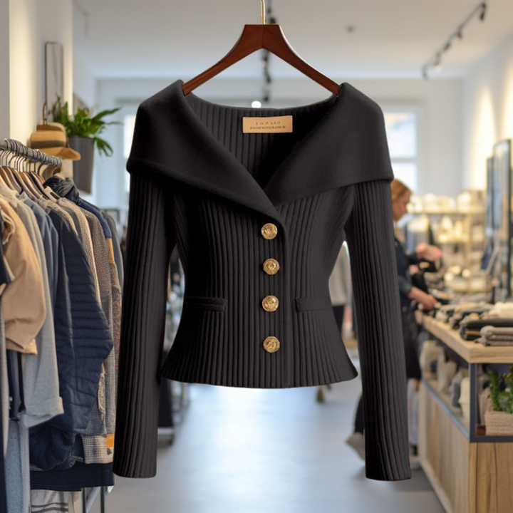 Juliana Eleganter Damen Strickjacke mit Knöpfen