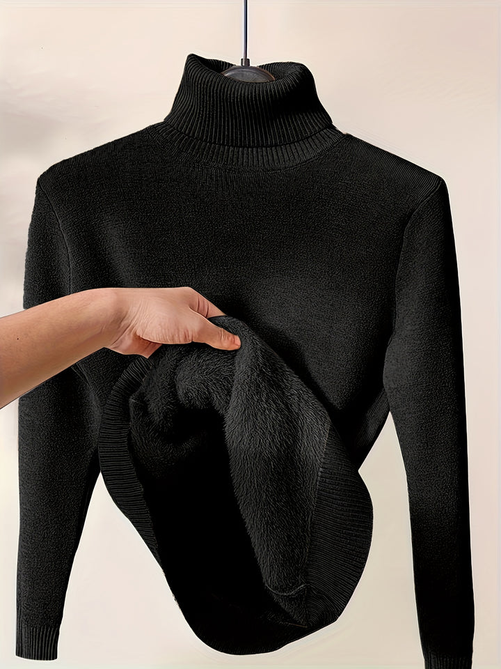 Warmer Lässiger Damen Rollkragenpullover
