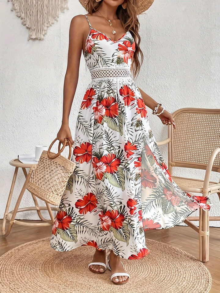Elegantes Damen Sommerkleid mit Blumenmuster