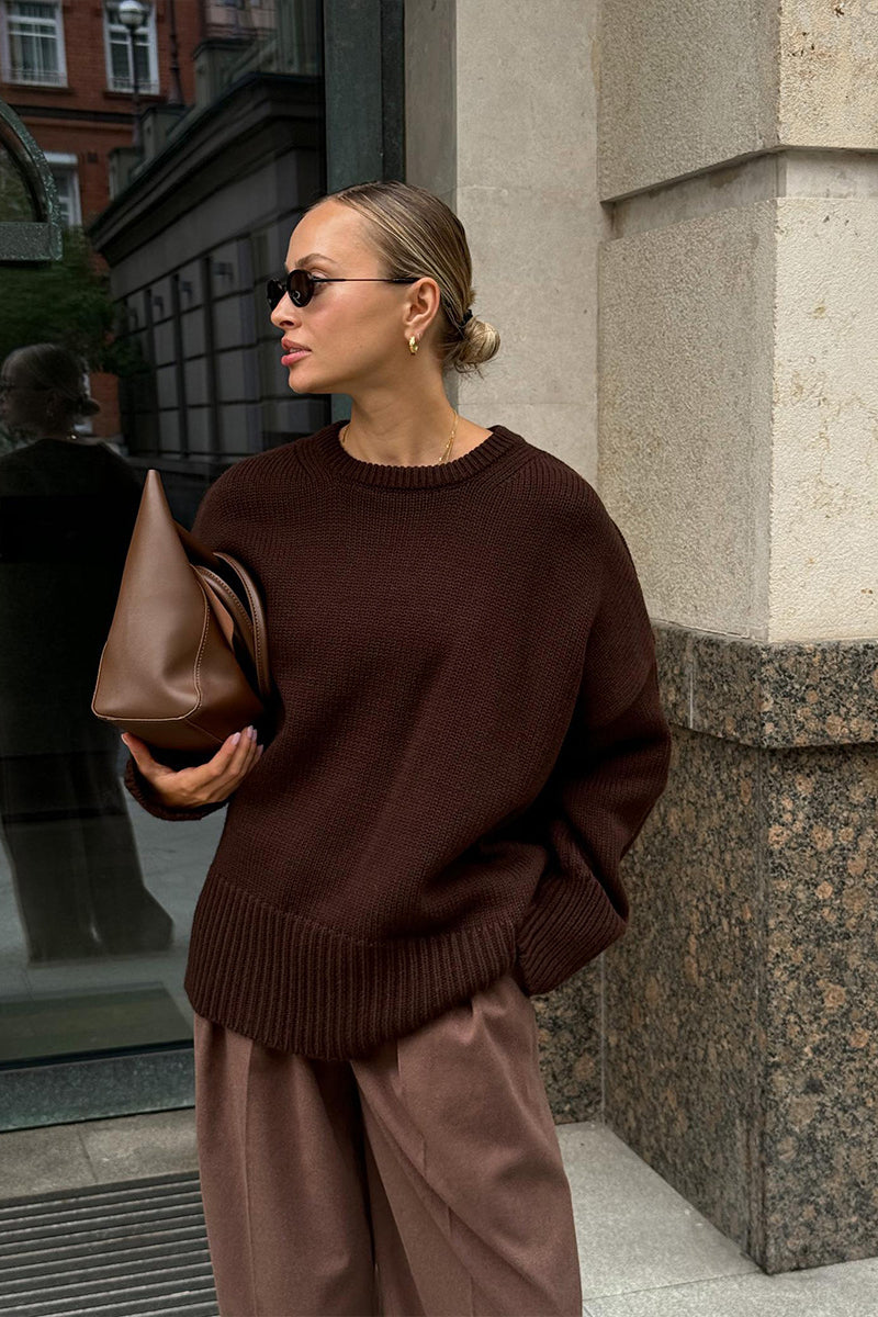 Lässiger Oversize Damen Strickpullover