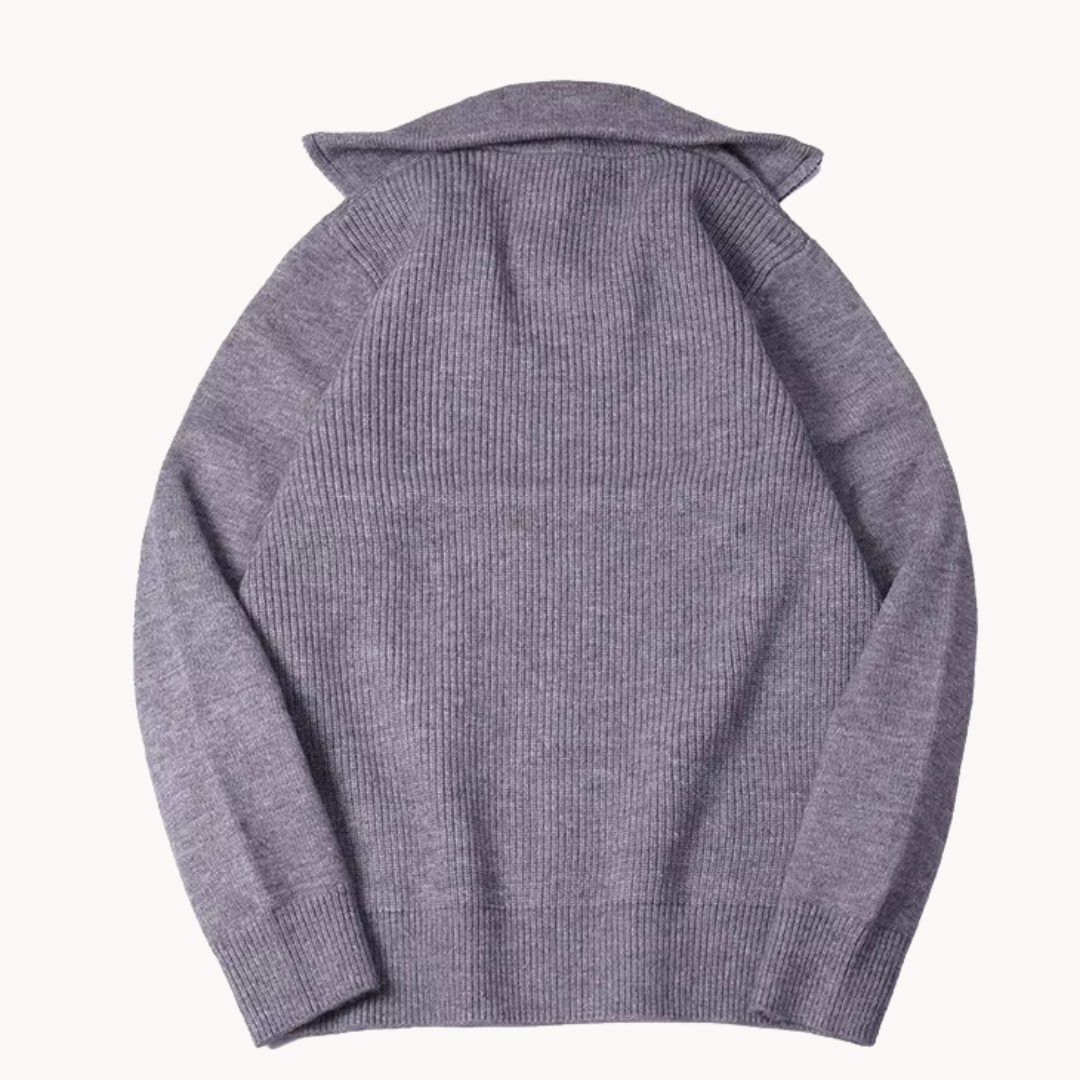 Klassischer Herren Zip-Pullover
