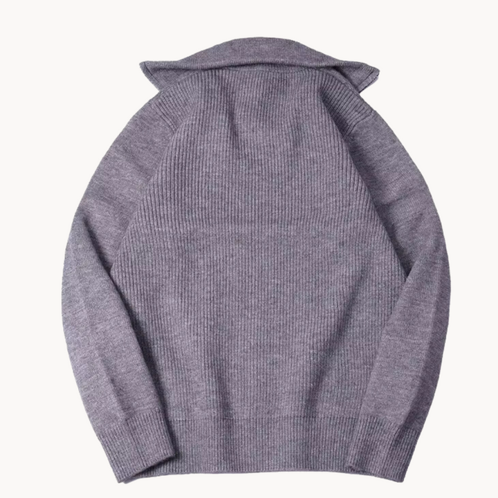 Klassischer Herren Zip-Pullover