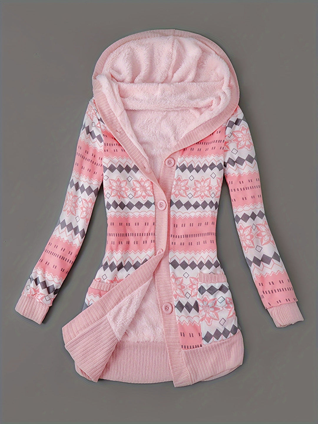Lässiger Damen Cardigan mit Geo-Print