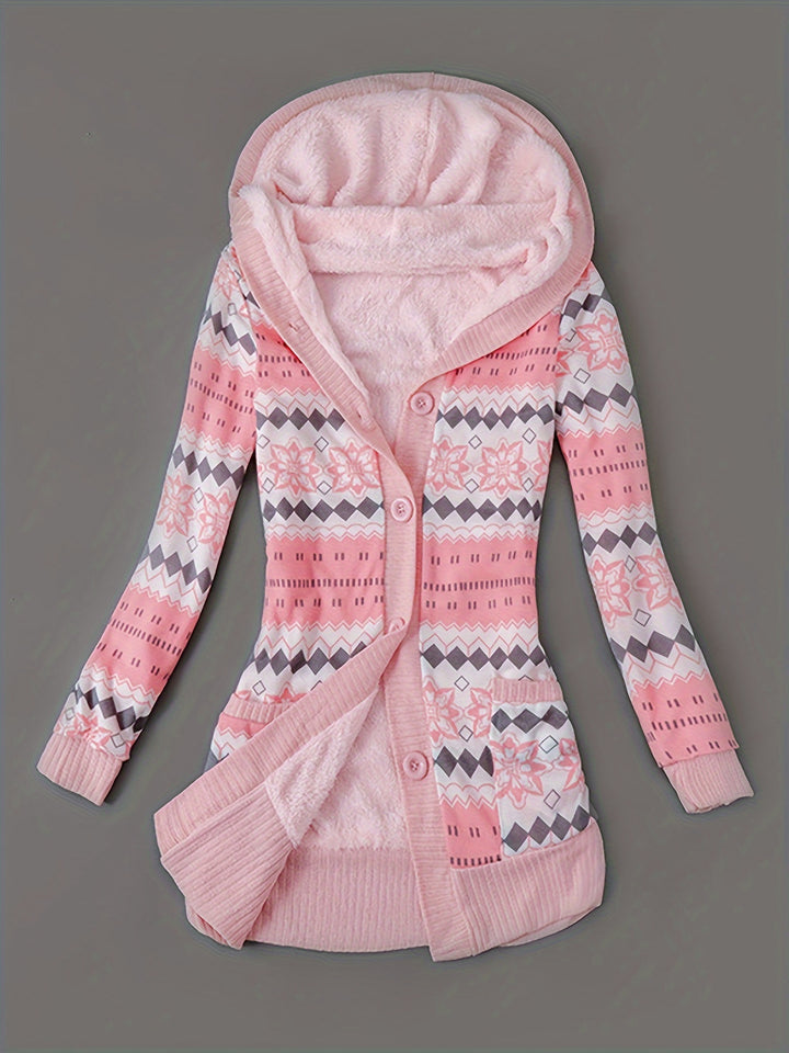 Lässiger Damen Cardigan mit Geo-Print