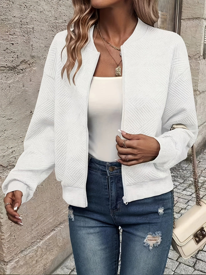 Lässige Damen Sweatjacke mit Reißverschluss