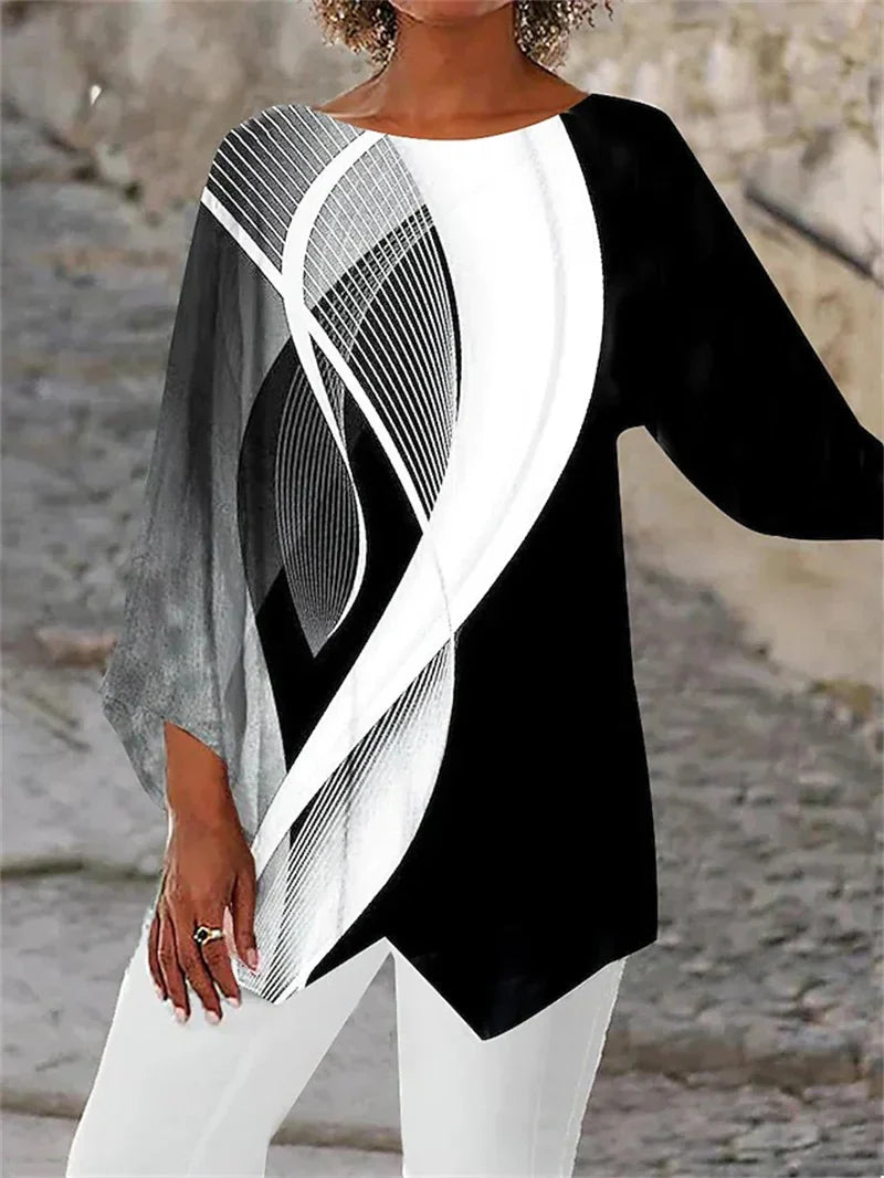 Klassisches Langarm Damen Shirt