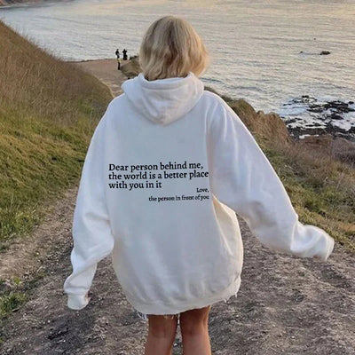 Dear Person Behind Me - Schöner Damen Kapuzenpullover