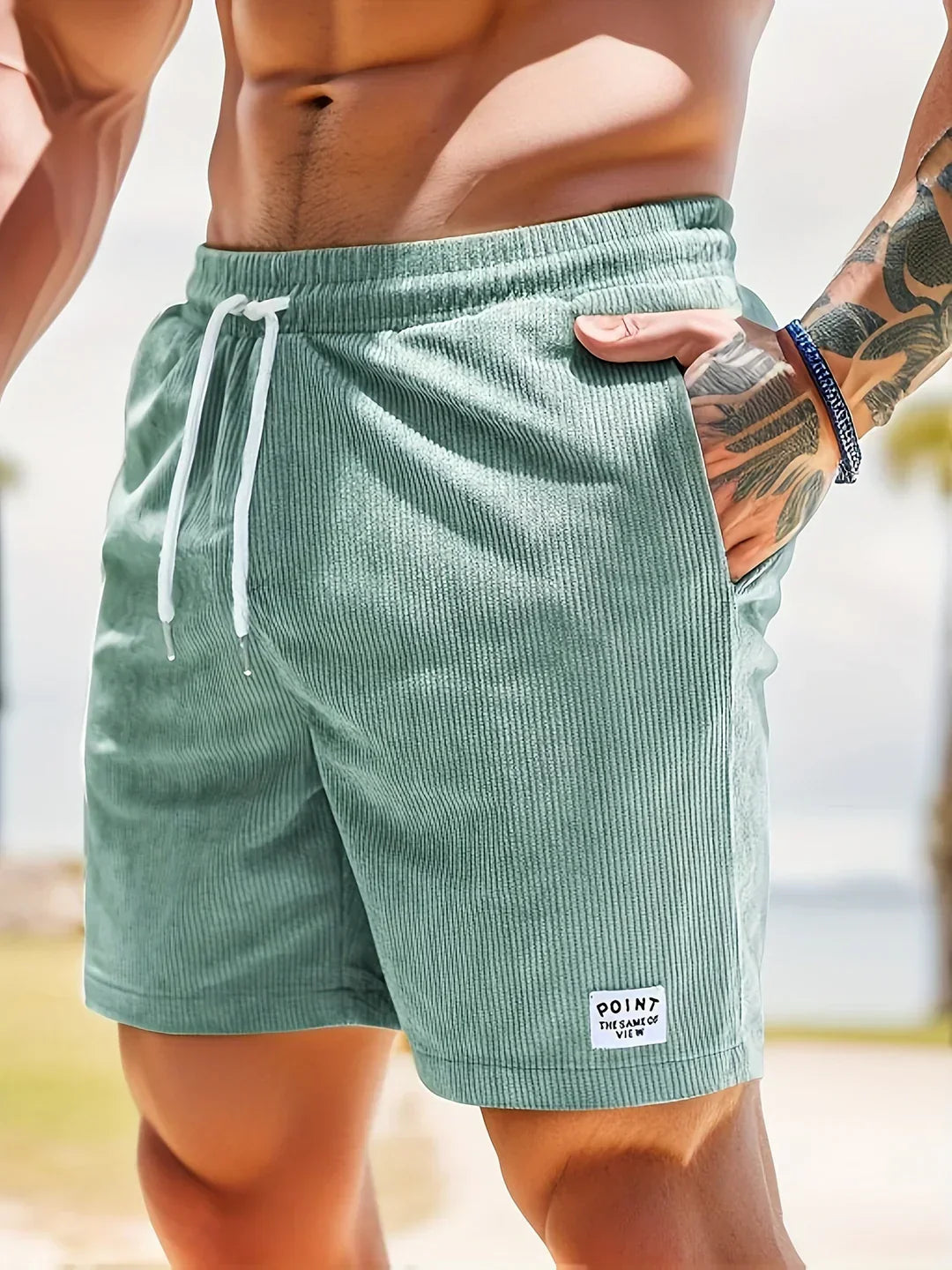 ALESSIO Lässige Herren Cord-Shorts