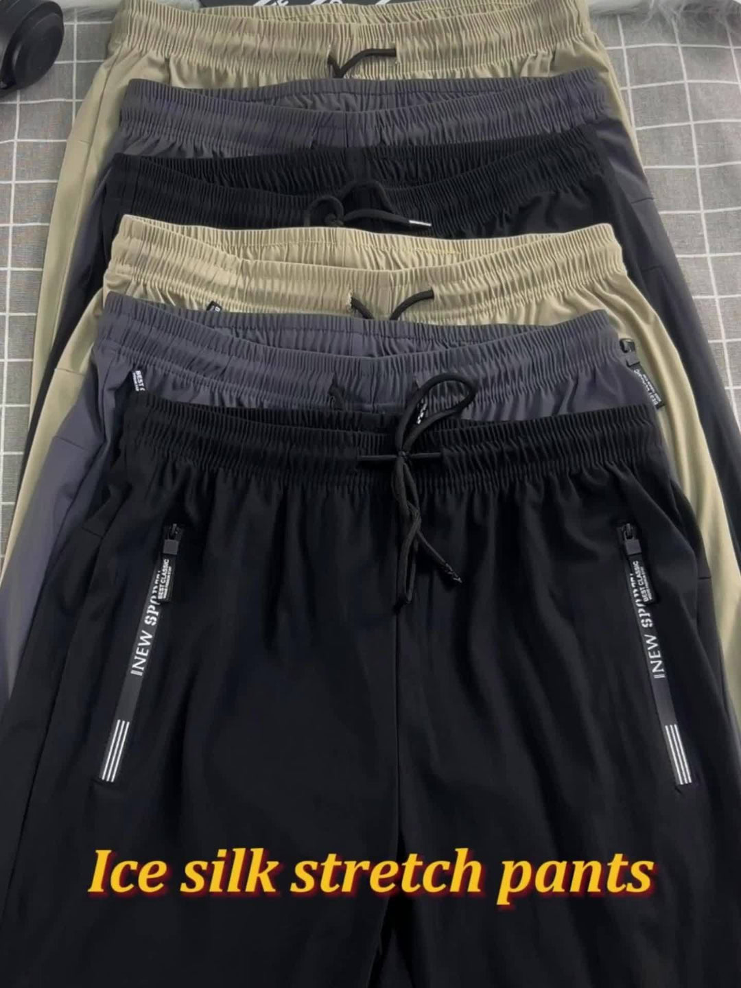Lässige Herren Jogginghose mit Reißverschlusstaschen
