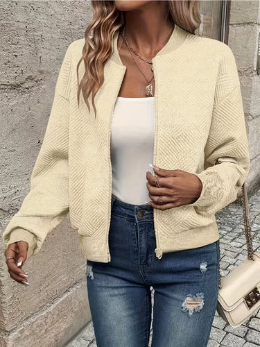 Lässige Damen Sweatjacke mit Reißverschluss