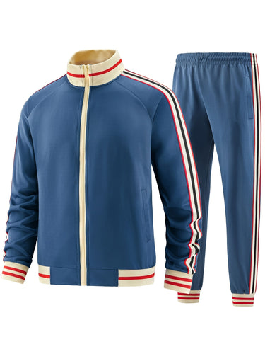 Sportlicher Atmungsaktiver Herren Trainingsanzug Set