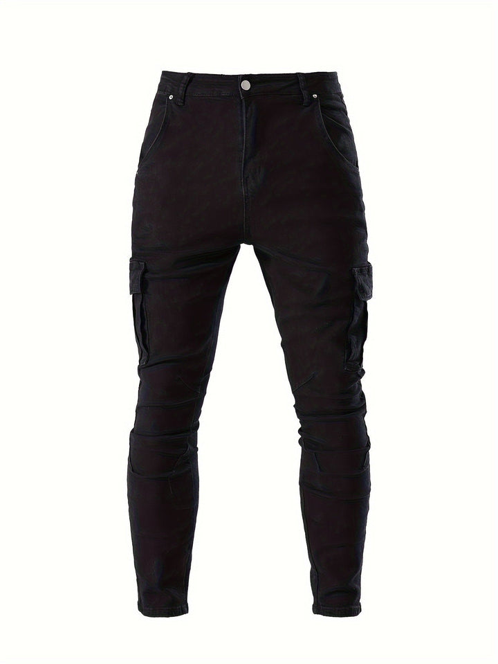 Marian Flexible Herren Slim-Fit Cargo-Jeans
