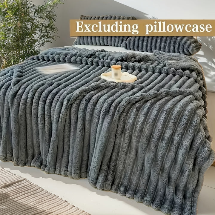 Weiche Damen Kunstfell-Kuscheldecke